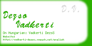 dezso vadkerti business card