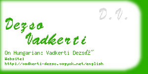 dezso vadkerti business card